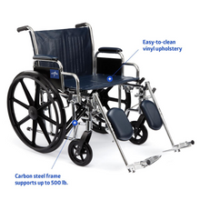 Load image into Gallery viewer, Extra-Wide Wheelchair, 22" Seat, Foldable