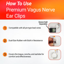 Load image into Gallery viewer, TENS Unit Vagus Nerve Sponge Pad Ear Clips