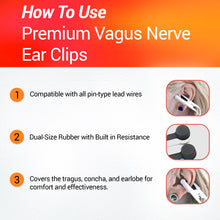 Load image into Gallery viewer, TENS Unit Vagus Nerve Dual-Soft Carbon Ear Clips