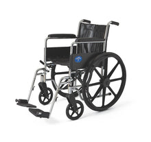Load image into Gallery viewer, Excel Wheelchair, Permanent Arms, Swing-Away Footrests, 18"