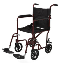 Load image into Gallery viewer, Aluminum Transport Chair with 8" Wheels - Red