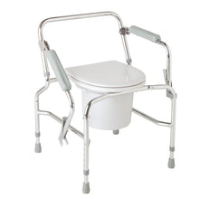 Load image into Gallery viewer, Steel Drop-Arm Commode