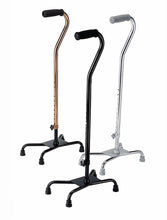 Load image into Gallery viewer, Aluminum Quad Cane, Chrome