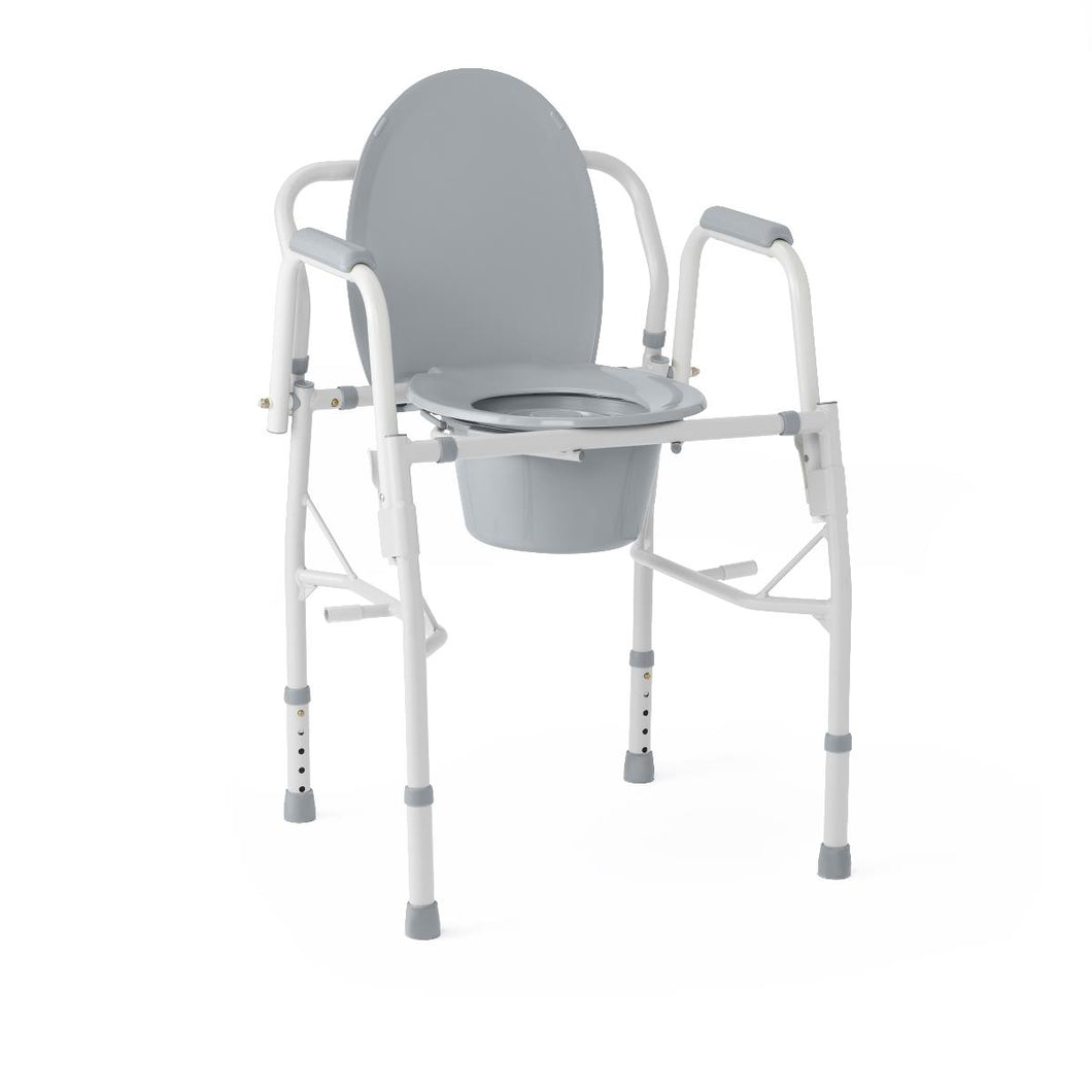 Steel Drop-Arm Commode – OrthoSTAT