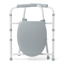 Load image into Gallery viewer, 3-in-1 Bedside Commode - Elongated - Foldable - White
