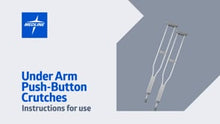 Load and play video in Gallery viewer, Crutches - Aluminum - Pair - Pediatric - Fits 4’0&quot;-4’6&quot;
