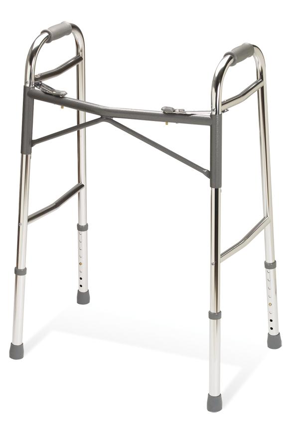 Adult Heavy-Duty Two-Button Folding Walkers,Standard – OrthoSTAT