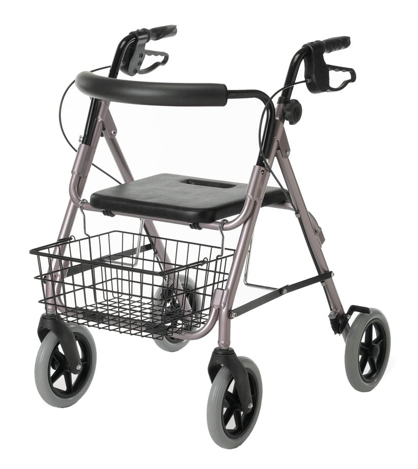 Rollator - Deluse - Rose - 8 In.Whls