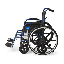 Load image into Gallery viewer, Hybrid 2 Transport Wheelchair Chair with Swing-Away Leg Rests- Blue
