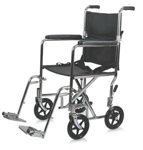 Steel Transport Chair - Chrome