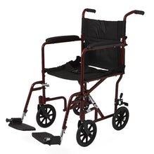 Load image into Gallery viewer, Aluminum Transport Chair with 8&quot; Wheels - Red
