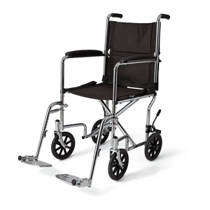 Steel Transport Chair - Chrome