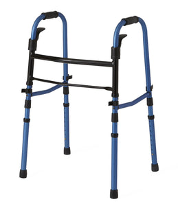 Folding Paddle Walkers with 5" Wheels,Blue,Adult