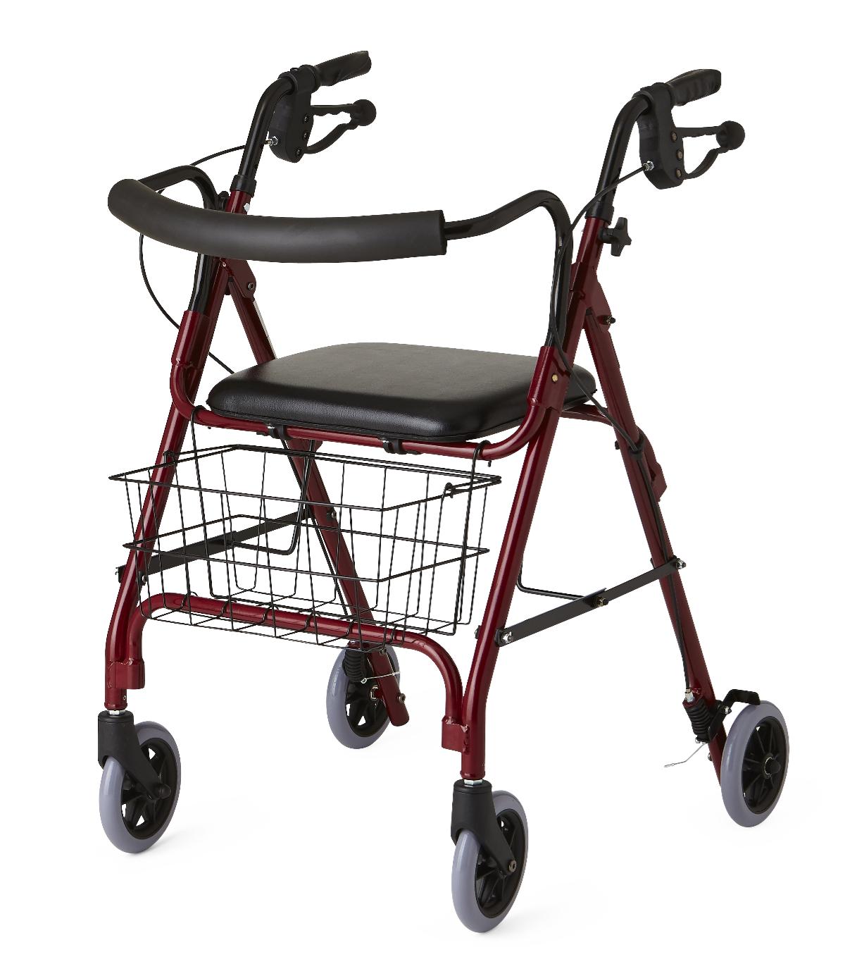 Vallquar-ワルキューレ- 5枚セット Madieduor Rollators - Deluxe -Burgundy-6 In.Whls – OrthoSTAT