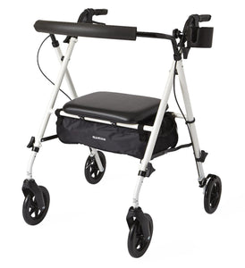Rollator - Luxe - White - 7 In.Whls