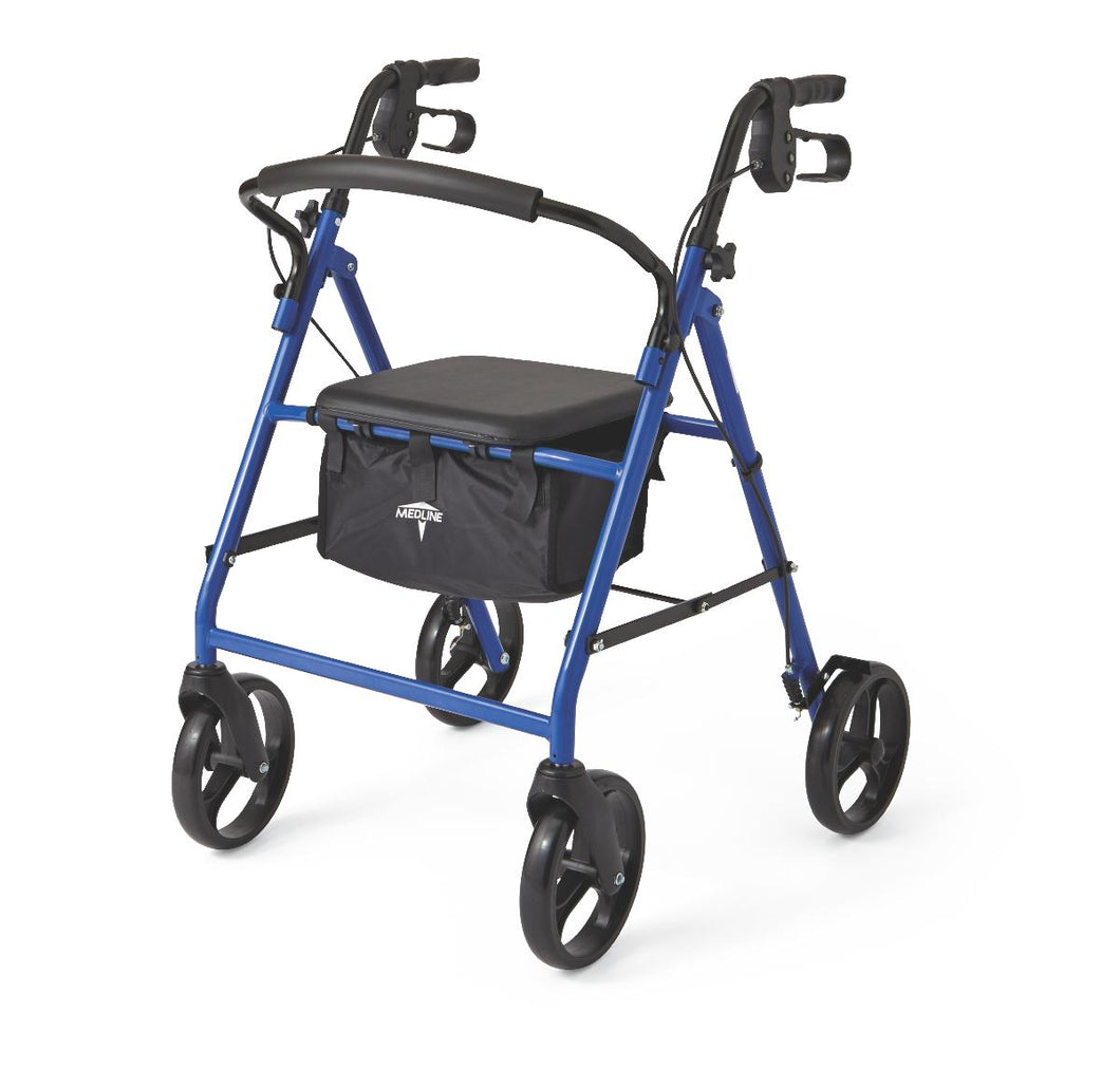 Rollator - Steel - Blue - 8 In.Whls