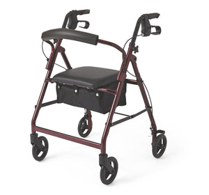 Rollator - Burgundy - 6 In.Whls