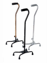 Load image into Gallery viewer, Aluminum Quad Cane, Chrome
