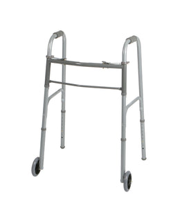 Two-Button Folding Walkers with 5" Wheels - Adult - Pack of 4