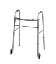 Load image into Gallery viewer, Two-Button Folding Walker with 5 Inch Wheels - Standard Width
