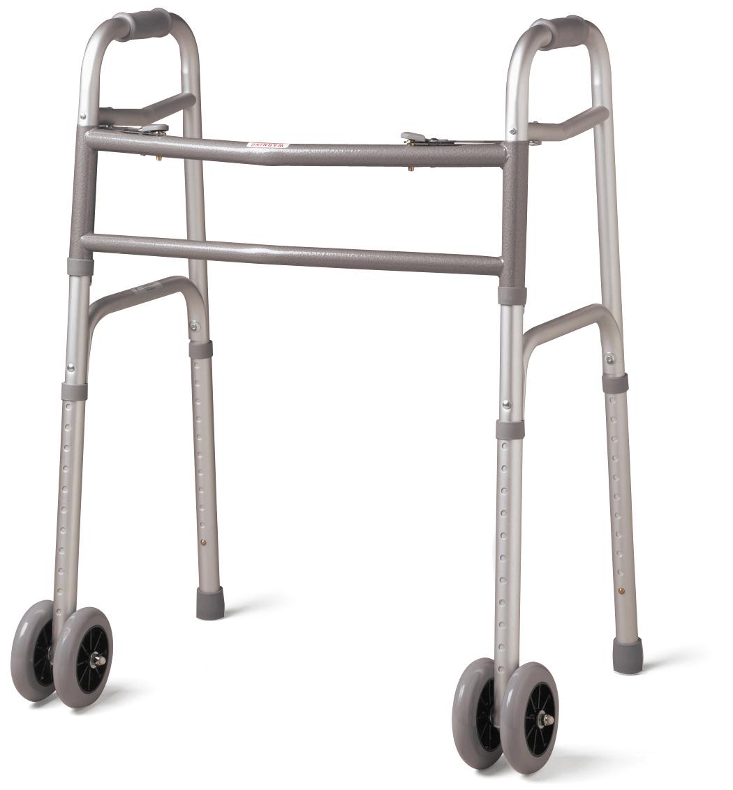 Bariatric Folding Walker with 5 Inch Wheels