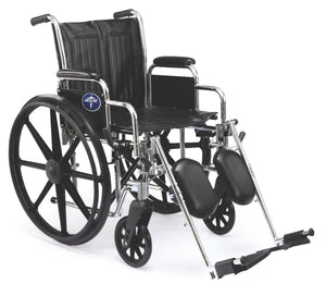 Excel Wheelchair, Permanent Arms, Swing-Away Footrests, 18"