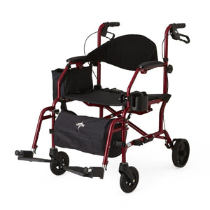 Combo Rollator - Transport Chair -Red